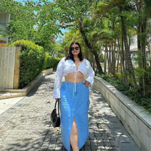 rok jeans wanita jumbo