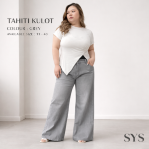 Kulot | High Waist Wide Leg Denim Grey