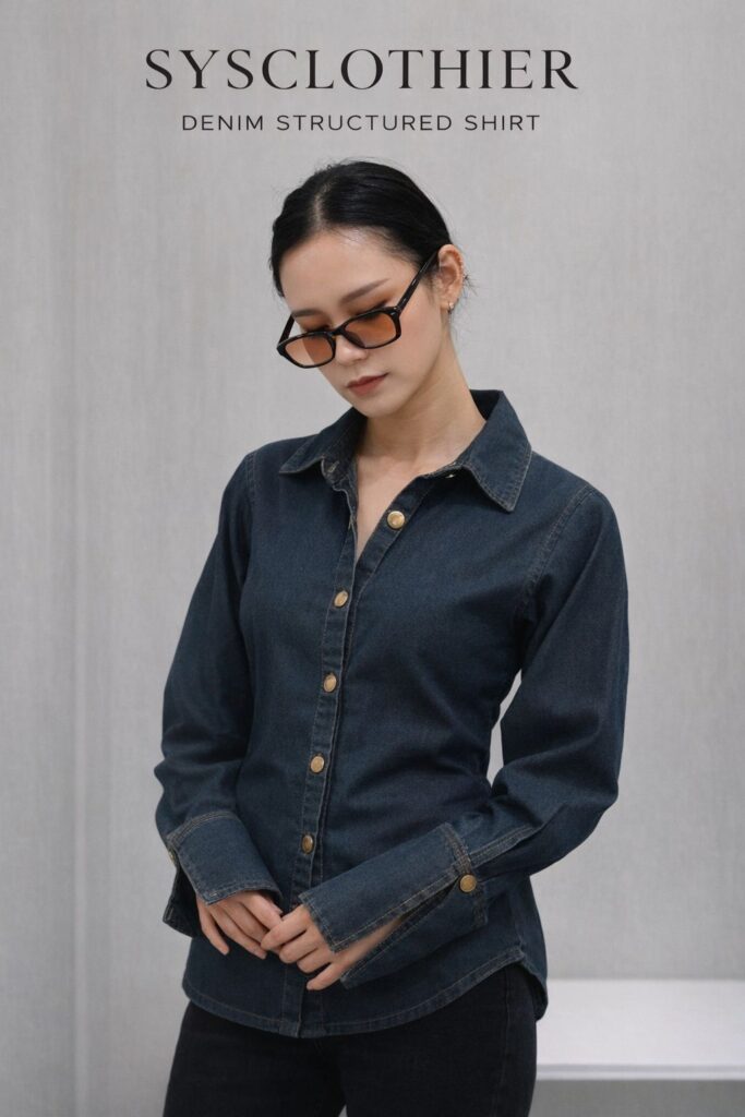 SYS Clothier Wimpy Denim Shirt || Kemeja Denim Wanita Outer Premium Size M–XL