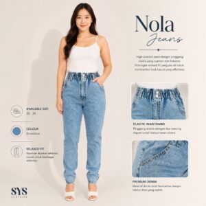 Sys Clothier Nola Jeans | High Waist Karet Denim Size 30–34