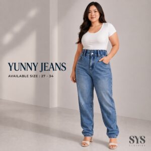 Sys Clothier Yunny Jeans | High Waist Karet Denim Size 27–34