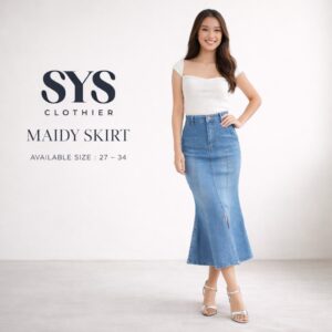 Rok jeans duyung wanita