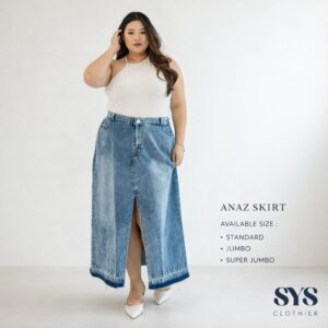 Rok Jeans Wanita Belah Depan