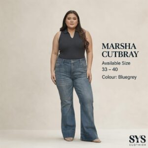 celana jeans wanita flare stretch premium