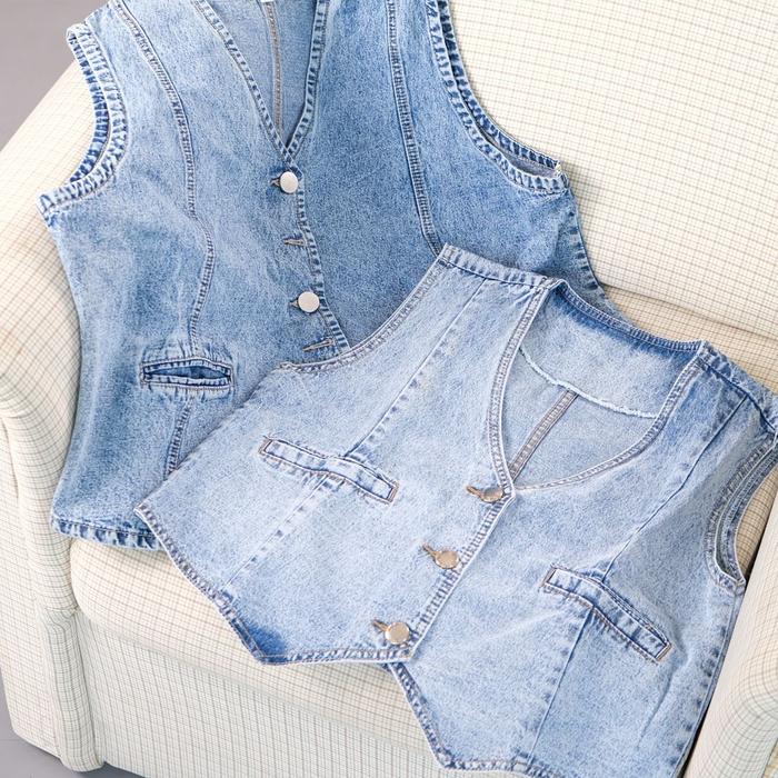 denim vest wanita premium