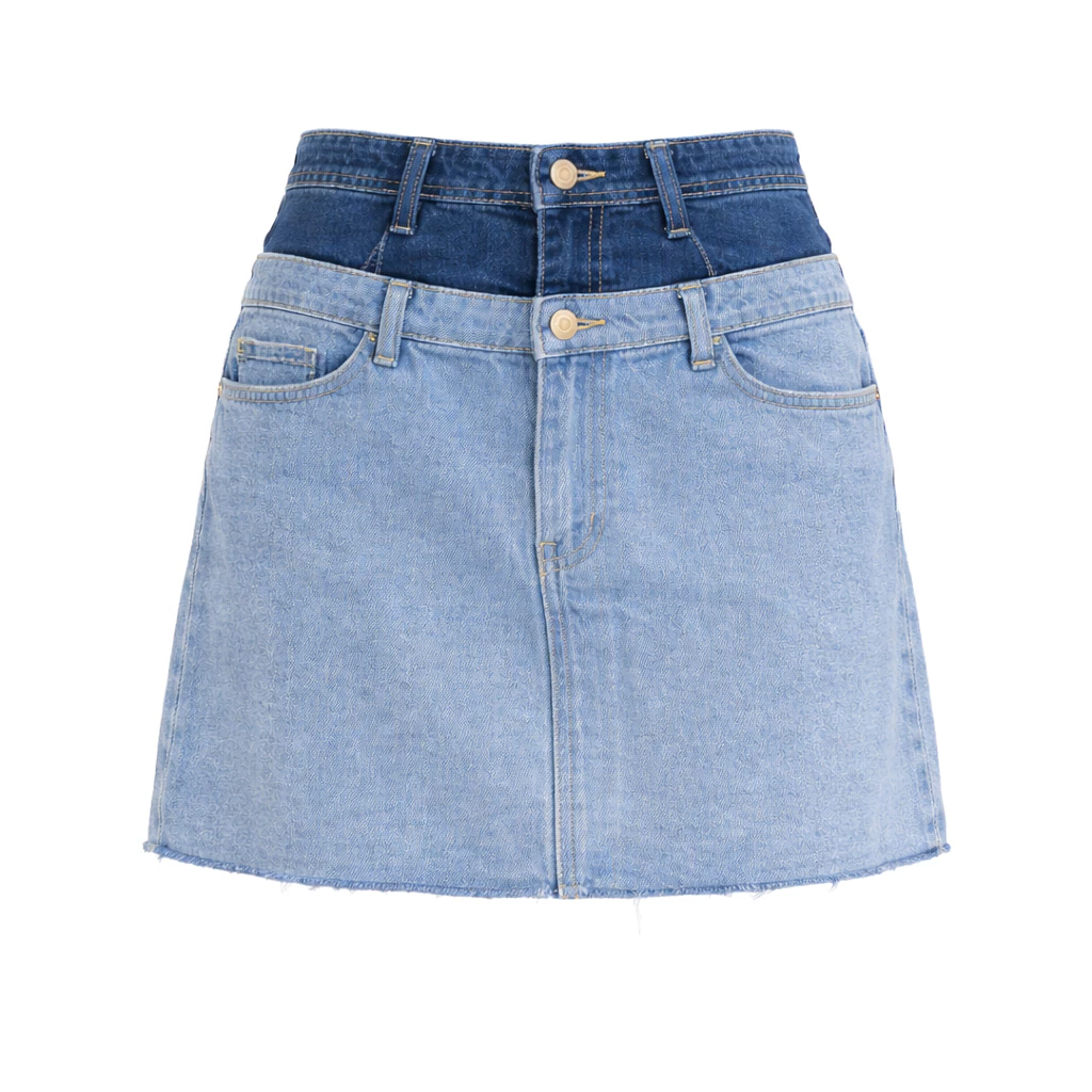 SYS Clothier Diana Skirt Jeans || Rok Highwaist Layer Denim Wanita (Size 27-38) - Gambar 9