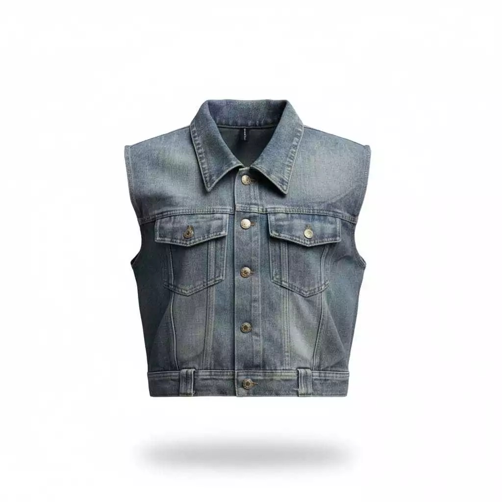 SYS Clothier Rogue Denim Vest || Denim Vest Wanita Rompi Jeans Premium Allsize - Gambar 5