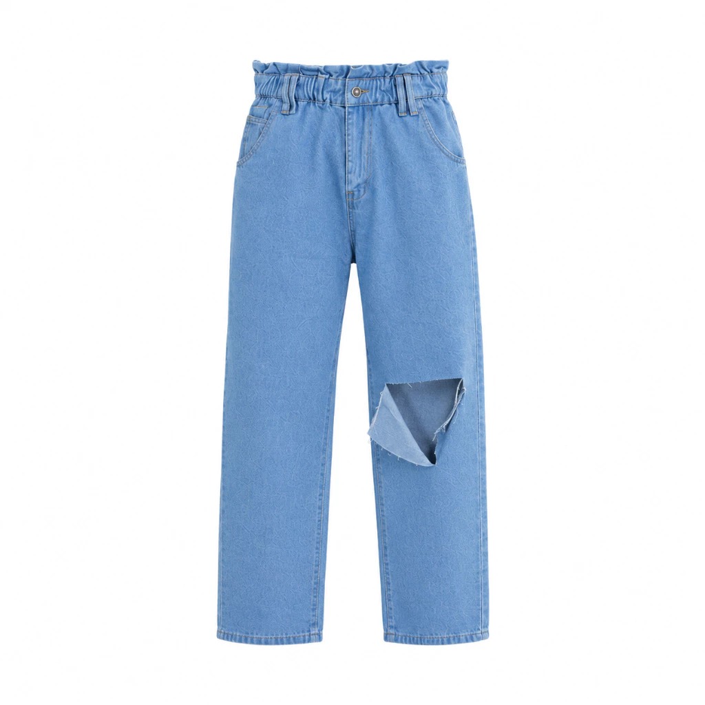 Sys Clothier Boyfriend Licka Straight Jeans Wanita I High Waist Ripped Loose Fit Denim Premium (Size 27-32) - Gambar 4