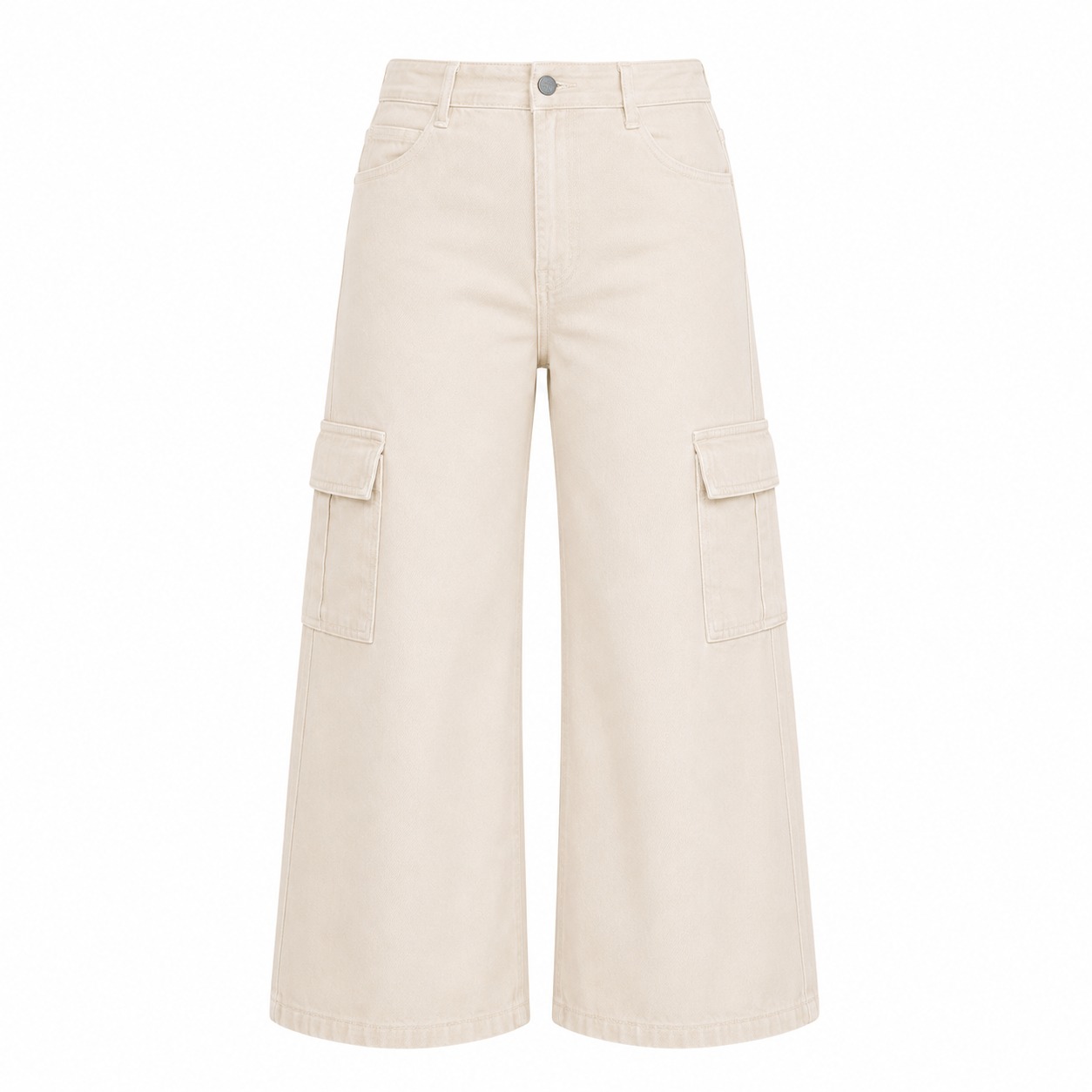 Sys Clothier Kulot Cargo Series Jeans Wanita I Celana Panjang Jumbo High Waist Loose Fit Denim Premium (Size 31-38) - Gambar 10