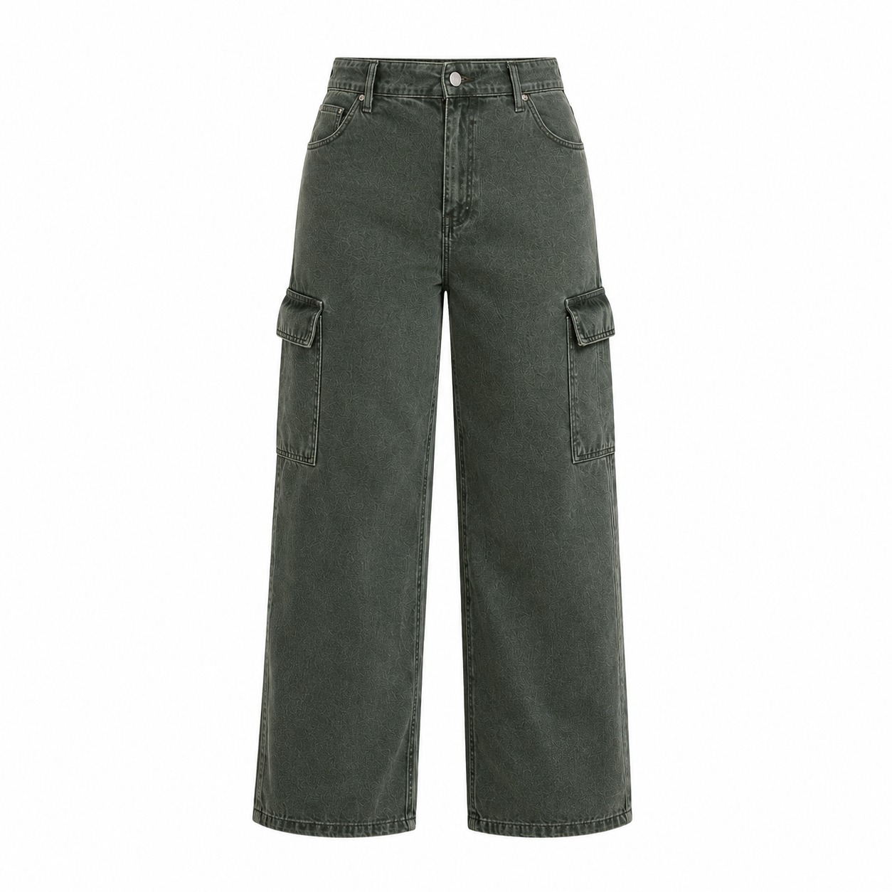 Sys Clothier Kulot Cargo Series Jeans Wanita I Celana Panjang Jumbo High Waist Loose Fit Denim Premium (Size 31-38) - Gambar 9