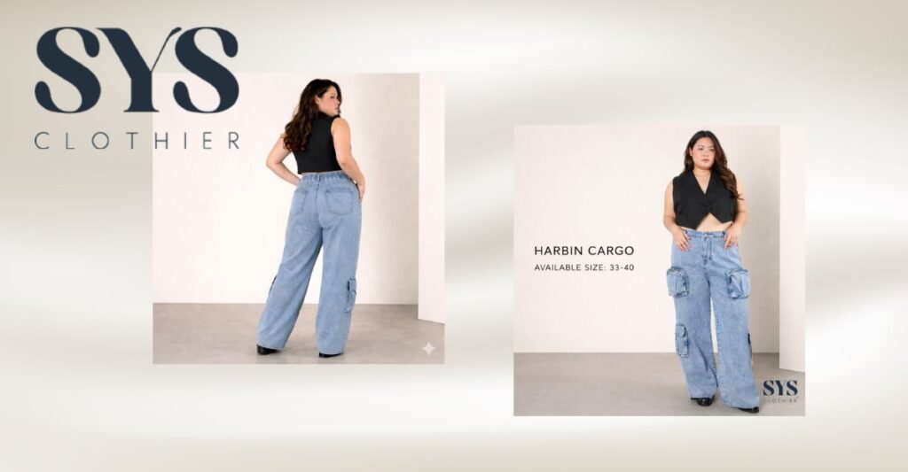 celana jeans model cargo untuk wanita ukuran jumbo