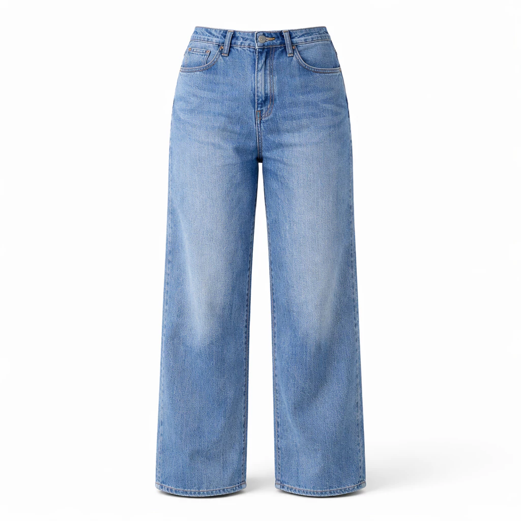 Sys Clothier Ortega Loose Kulot Jeans Wanita | High Waist Wide Leg Premiun Big Size (Size 32-40) - Gambar 4