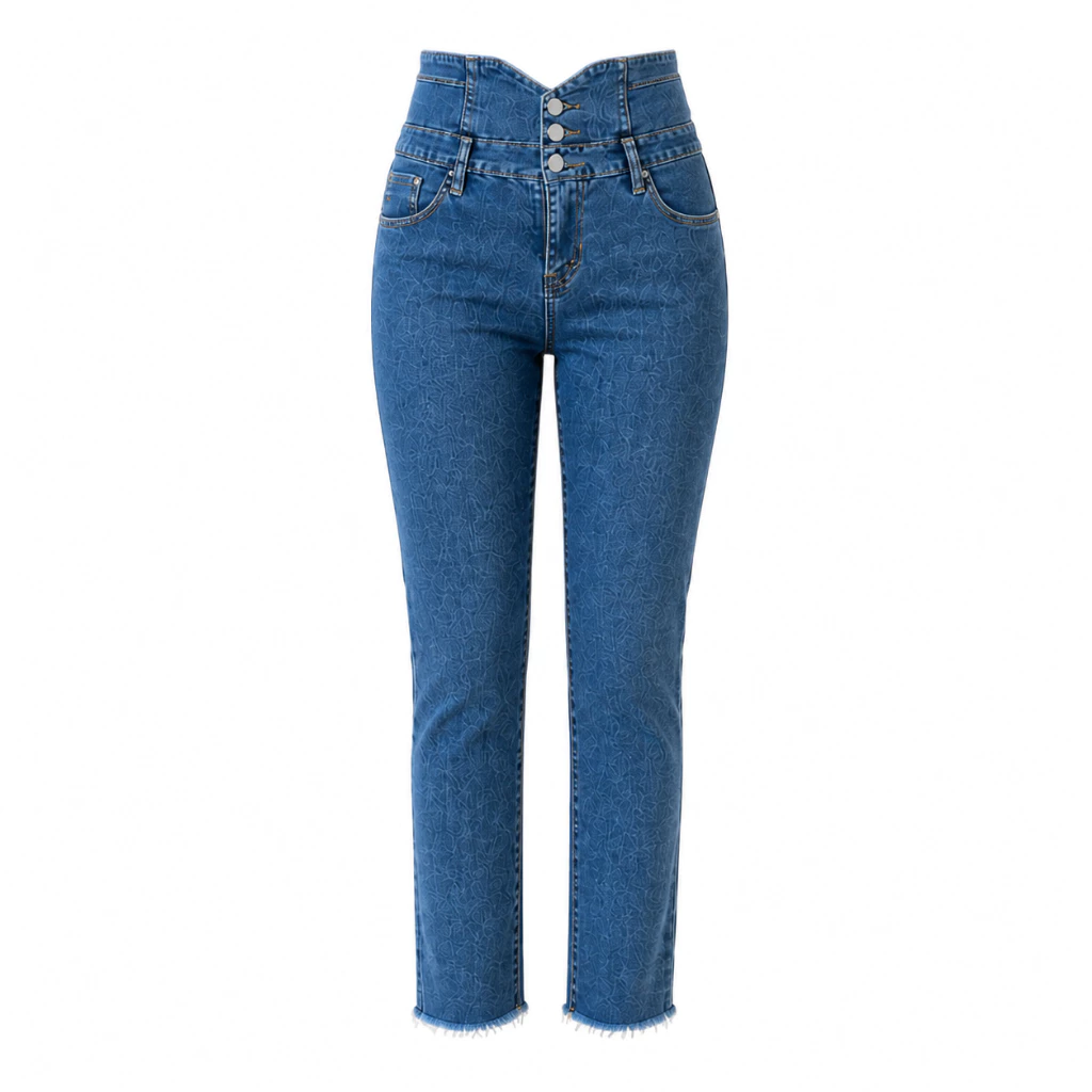 Sys Clothier High Waist Shibuya Cross Jeans Wanita | Celana Denim Slim Fit Premium (Size 27-32) - Gambar 5