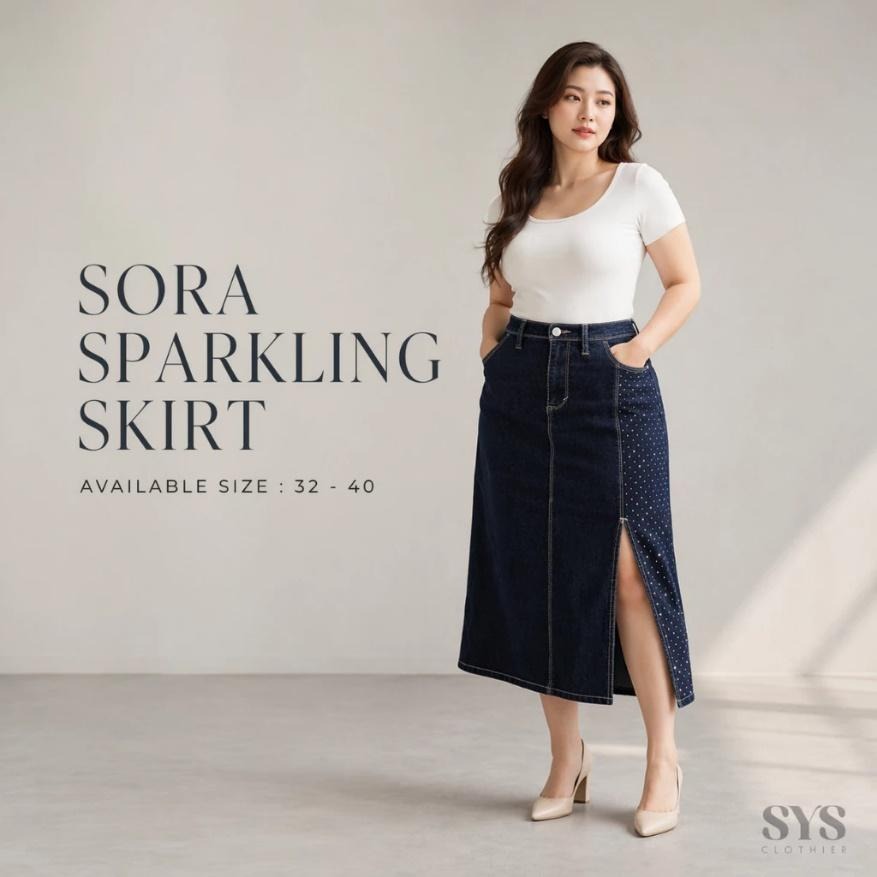 rok jeans wanita ukuran jumbo cantik
