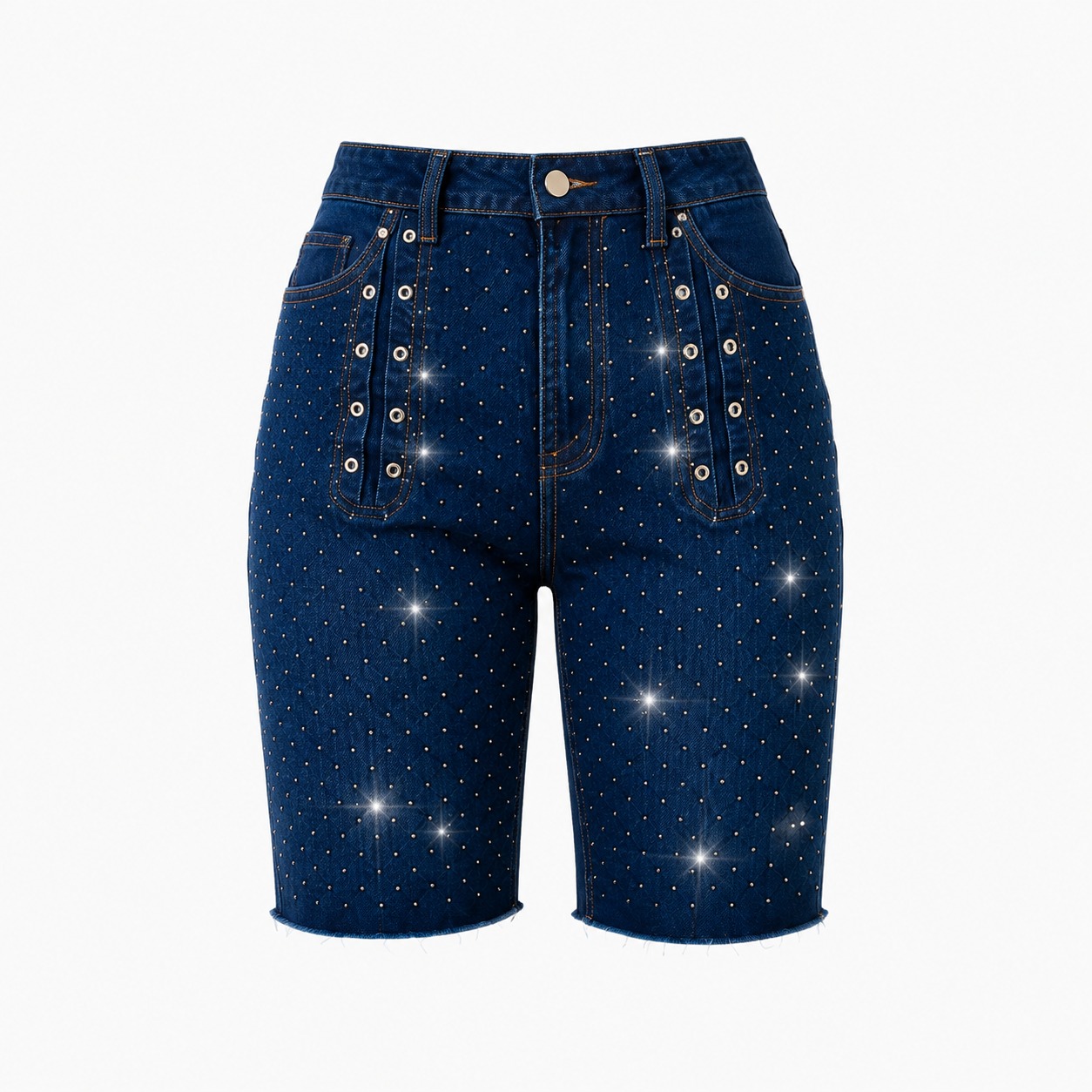 SYS Clothier Sparkling Knee Short Jeans I Celana Pendek Stretch Denim Premium Jumbo (Size 27-34) - Gambar 4
