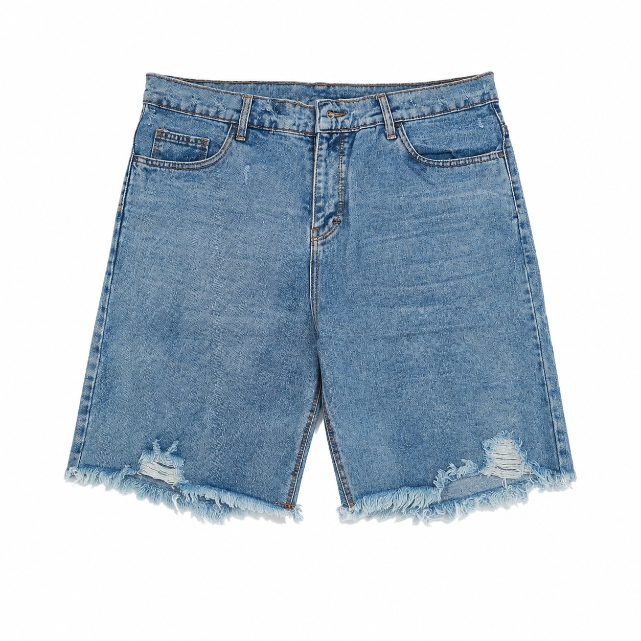 SYS Clothier Kenzi Ripped Knee Short Jeans I Celana Pendek Denim Premium Jumbo Big Size (Size 33-38) - Gambar 5
