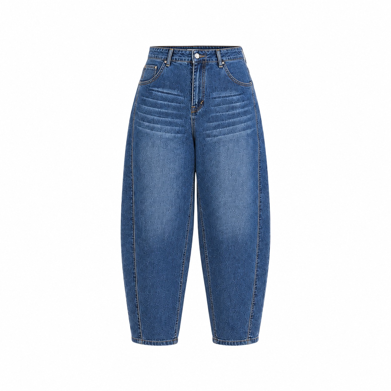 SYS Clothier Whisker Barrel Jeans Bigsize Wanita || Celana High Waist Denim Jumbo Premium (Size 31–35) - Gambar 4